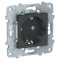 NU505754 - Unica New Розетка 2К+З со шторками, с быстрозажимными клеммами, антрацит