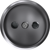 Donel D16 сталь Накладка для розетки без заземления, со шторками 16A 250 В~, DO21637