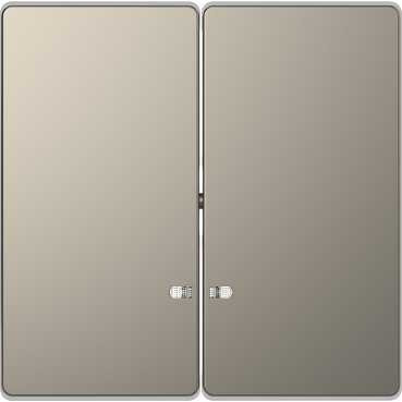 D-Life Клавиша 2-ная с линзой для LED-модуля, никель