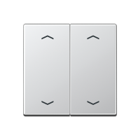 Клавиша для KNX кнопки, 2 группы, символы стрелки; дюропласт; алюминий, A102PAL Клавиша для KNX кнопки, 2 группы, символы стрелки; дюропласт; алюминий, A102PAL