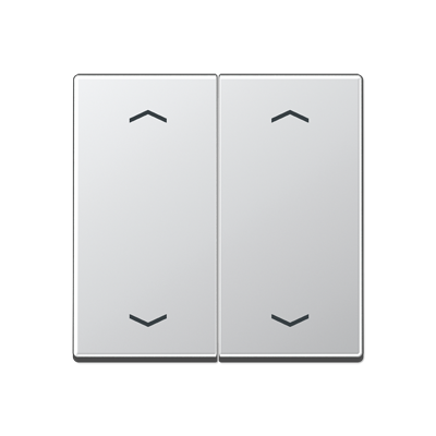 Клавиша для KNX кнопки, 2 группы, символы стрелки; дюропласт; алюминий, A102PAL