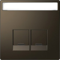 D-Life Накладка 2-ная для 2хRJ45 кат.5/6, мокко