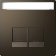 D-Life Накладка 2-ная для 2хRJ45 кат.5/6, мокко