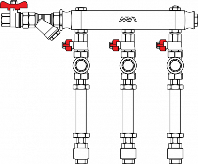 Узел коллекторный MW2-40S-25R-2-15-P, MW2-40S-25R-2-15-P