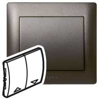 Legrand Клавиша - Galea Life - двойная для механизмов управления рольставнями Кат. № 7 758 04/14 - Dark Bronze, 771214