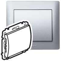 Legrand Заглушка - Galea Life - без фиксатора кабеля - лицевая панель - aluminium, 771378