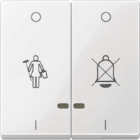 SM Клавиша 2-наяс линзами и c cимволами "Вызов горничной", "Не звонить", бел.