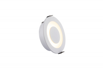 Denkirs DK2500-WH Встраиваемый светильник, IP 20, 5 Вт, LED 3000, белый/белый, алюминий/акрил