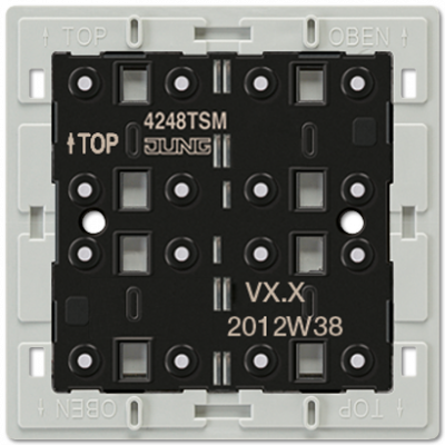 Кнопочный модуль F40, 24 В AC/DC, 20 мA, 4 канала, 8 контактов, для подключения к релейным станциям; универсальные встраиваемые механизмы, 4248TSM