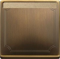 SD Клавиша 1-ная с полем для надписи, античн. латунь