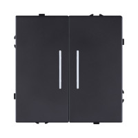 Выключатель 2-клавишный 10А/250В с LED подсветкой, черный матовый Kollinger Eclipse EC-010BK Выключатель 2-клавишный 10А/250В с LED подсветкой, черный матовый Kollinger Eclipse EC-010BK