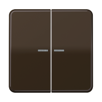 Клавиши для сдвоенных выключателей с подсветкой; коричневые, CD595KO5BR