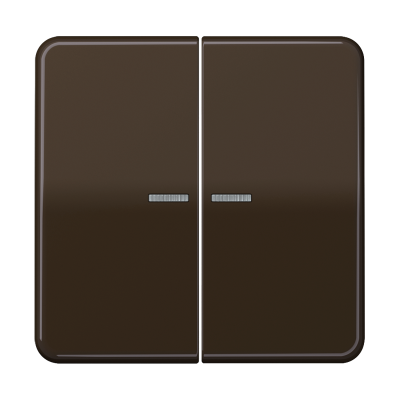 Клавиши для сдвоенных выключателей с подсветкой; коричневые, CD595KO5BR