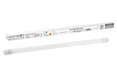 Лампа светодиодная НЛ-Т8-10 Вт-230 В-6500 К–G13, 600 мм, матовая, стекло, непов. Народная, SQ0340-1502