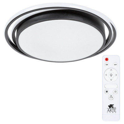 Arte Lamp SONNY, Люстра, цвет арматуры - черный, цвет плафона/декора - БЕЛЫЙ, 1х100W LED, A2688PL-1BK