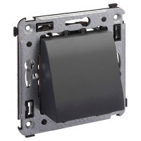 4412983 - ДКС Вывод кабеля из стены "Avanti", "Черный матовый"