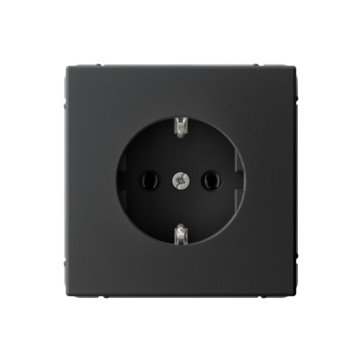 GAL001043 - ARTGALLERY РОЗЕТКА с заземлением, 16А, механизм, КАРБОН, Systeme Electric