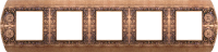 FD01425RU Fede San Remo Рамка 5-ная, Rustic Cooper