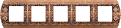 FD01425RU Fede San Remo Рамка 5-ная, Rustic Cooper