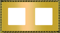 FD01212OR Fede Toledo Рамка 2-ная, Real Gold