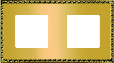 FD01212OR Fede Toledo Рамка 2-ная, Real Gold
