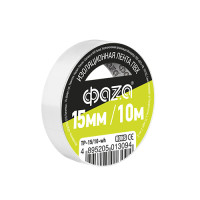 Изолента ПВХ ФАZА 15мм * 10м белая, 5013094