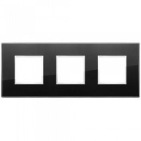 Vimar Накладка Eikon Evo на 6 модулей (2+2+2) расстояние между центрами 71мм, черный бриллиант, 21644.76