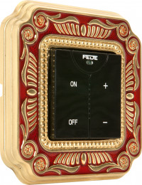 Fede Светорегулятор клавишный, цвет черный - Ruby Red, серия Smalto Italiano Collection - Firenze