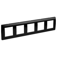 ДКС Рамка на 2+2+2+2+2 модуля (пятиместная), черная, 75015B