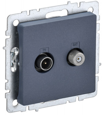 BRITE Роз. двойная TV+SAT РТВ/РСп12-БрМ мар. IEK, BR-AF20-O-K35