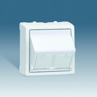 Simon S73Loft Накладка наклонн. на 2xRJ45(12) 75528-, 75540-, 75541-, 75544-39, 75542-30, алюминий, 73086-63