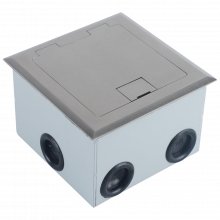 Donel Лючок в пол 3 мод. (1 мод. 45х45 мм. + 1 мод. 22.5х45 мм.), нержавеющая сталь, (с уст. набором), DFB3MSS