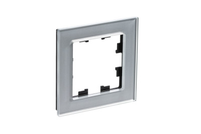 ATN320301 - ATLASDESIGN NATURE 1-постовая РАМКА, ОРГАНИЧЕСКОЕ СТЕКЛО АЛЮМИНИЙ, Systeme Electric