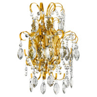 39604 Бра FENOULLET 1, 1х25W (E14), L290, H370, A175, сталь, латунь/хрусталь, прозрачный