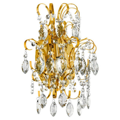 39604 Бра FENOULLET 1, 1х25W (E14), L290, H370, A175, сталь, латунь/хрусталь, прозрачный