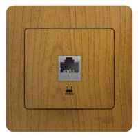 Glossa Розетка компьютерн. 1хRJ45 кат.5E, дерево дуб Glossa Розетка компьютерн. 1хRJ45 кат.5E, дерево дуб