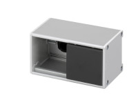 Simon K45 Connect Офиблок Line из алюминия на 1 механизм цвета графит, KFC231-14