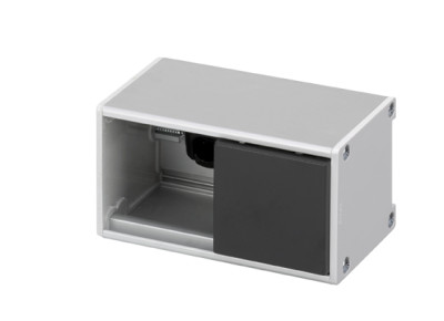 Simon K45 Connect Офиблок Line из алюминия на 1 механизм цвета графит, KFC231-14