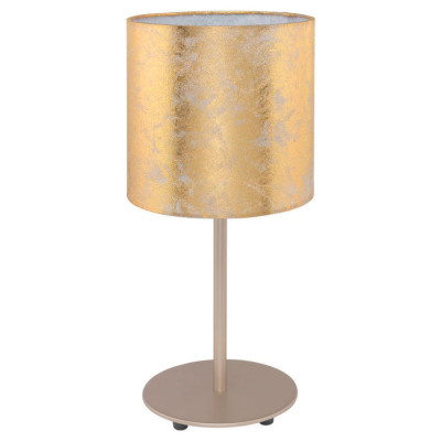 97646 Настольная лампа VISERBELLA, 1х60W (E27), ?180, H400, основа ?150, сталь, шампань / текстиль,