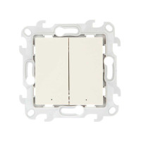 Simon Двухклавишный выкл с подвсеткой, сл кость, 2450392-031