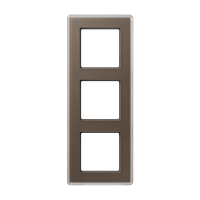 Рамка на 3 поста, стекло цвет мокко, Jung Рамка на 3 поста, стекло цвет мокко, Jung