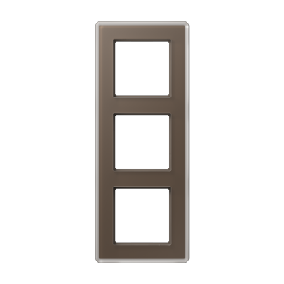 Рамка на 3 поста, стекло цвет мокко, Jung