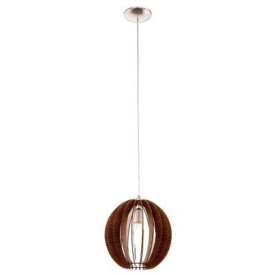 94635 Подвес COSSANO, 1х60W (Е27), ?300, H1300, сталь/ дерево, темно-коричневый