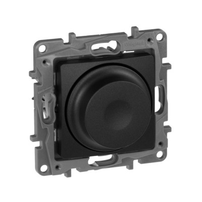 672619 - Диммер поворотно-нажимной универсальный LED - Legrand Etika - 300Вт без нейтрали - антрацит, Legrand