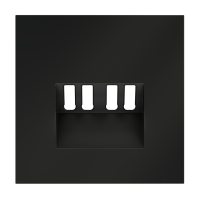 Накладка для розетки акустической 4-местной , S70 (черный матовый), VLS001508 Накладка для розетки акустической 4-местной , S70 (черный матовый), VLS001508
