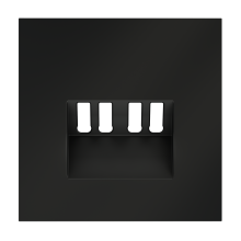 Накладка для розетки акустической 4-местной , S70 (черный матовый), VLS001508