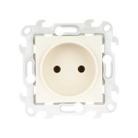 Simon Розетка 2К без защ штор, сл кость, 2450442-031