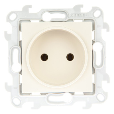 Simon Розетка 2К без защ штор, сл кость, 2450442-031