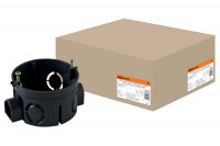 Установочная коробка СП D68х42мм, саморезы, стыковочные узлы, черная, IP20, TDM Electric, SQ1402-1115 Установочная коробка СП D68х42мм, саморезы, стыковочные узлы, черная, IP20, TDM Electric, SQ1402-1115