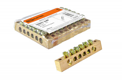 Шина "N" нулевая 8x12мм  6/2 (6 групп/крепеж по краям) TDM Electric, SQ0801-0067